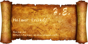 Helmer Enikő névjegykártya